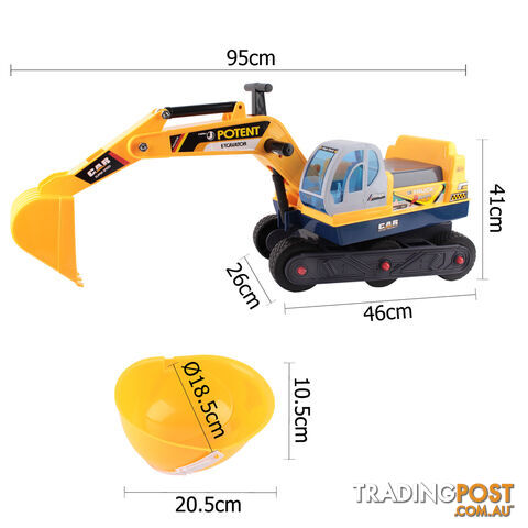 Kids Ride On Excavator Yellow - photo 2 of 6