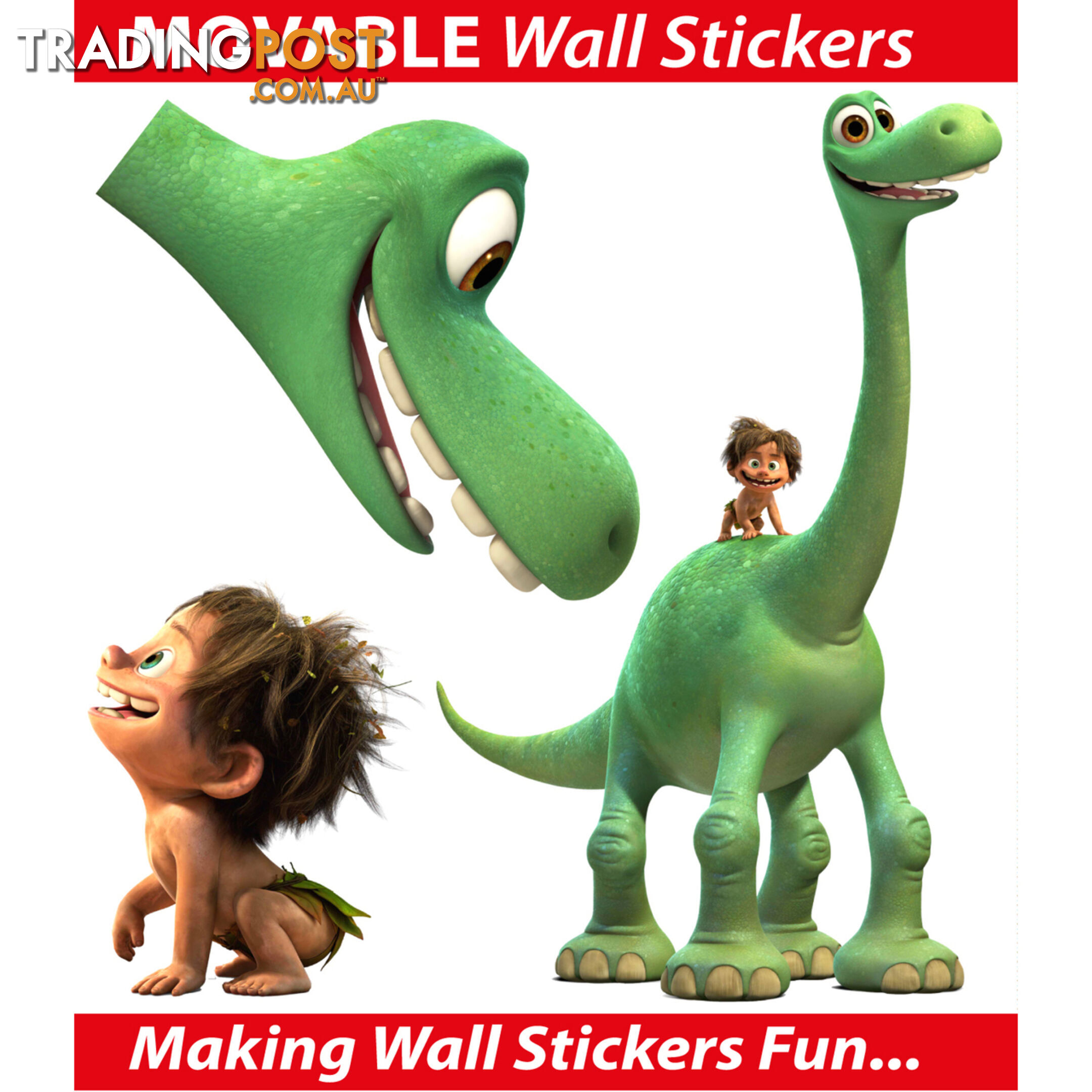 The Good Dinosaur MOVABLE and Reusable Toy box - Wall Stickers