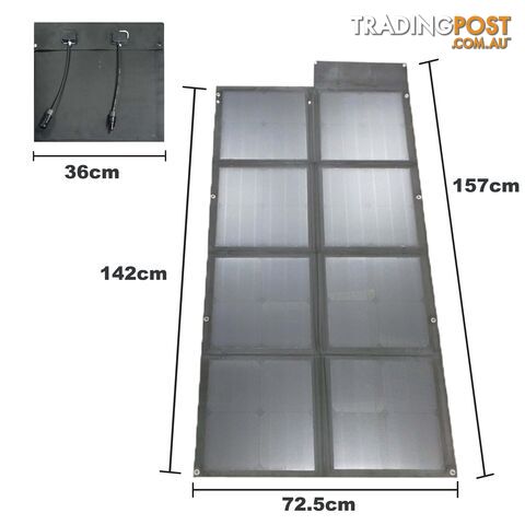 12V 120W Black Silicon Solar Panel Foldable Generator Power Mono Charging Kit - photo 5 of 5