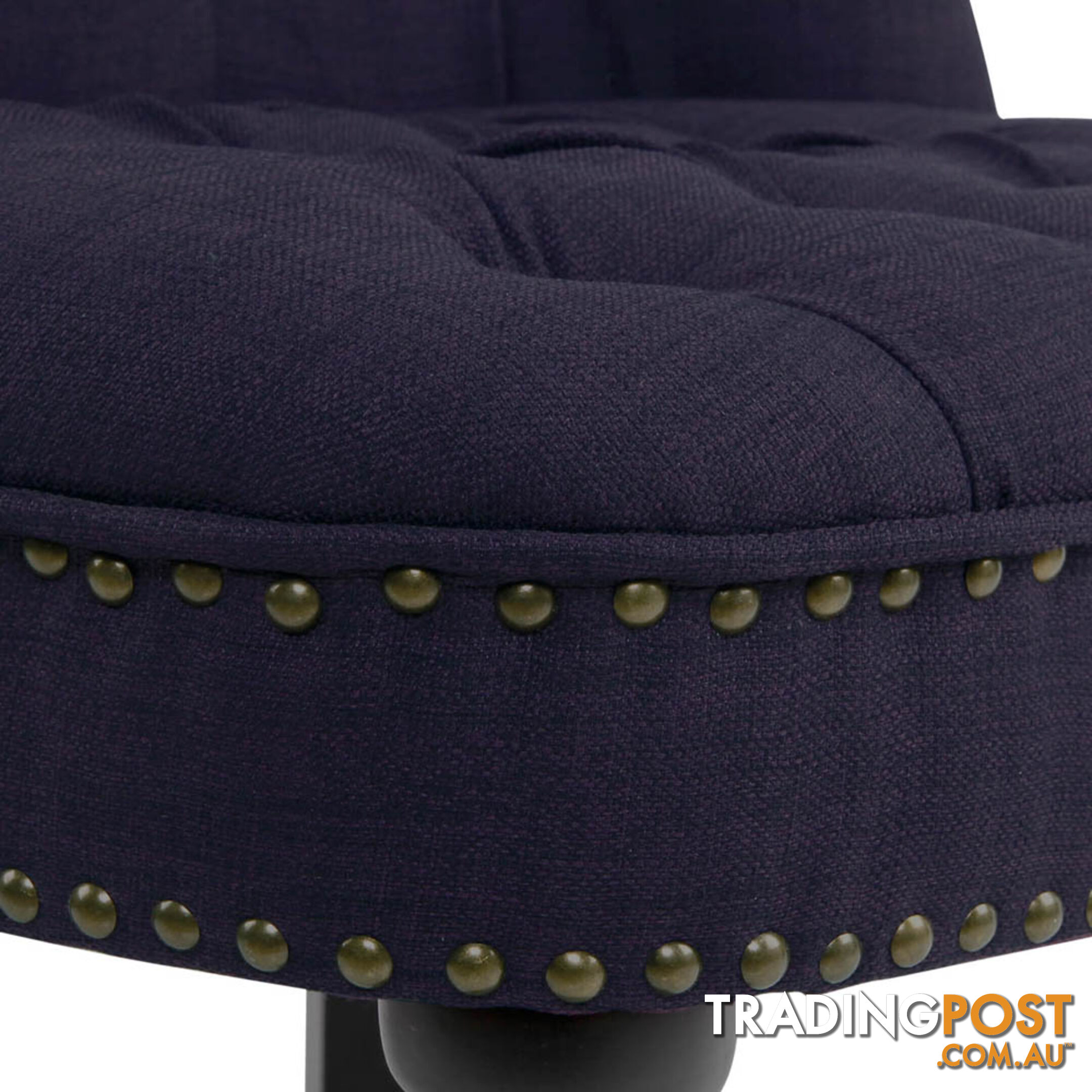 Lorraine Chair French Provincial Linen Fabric Sofa Dark Purple