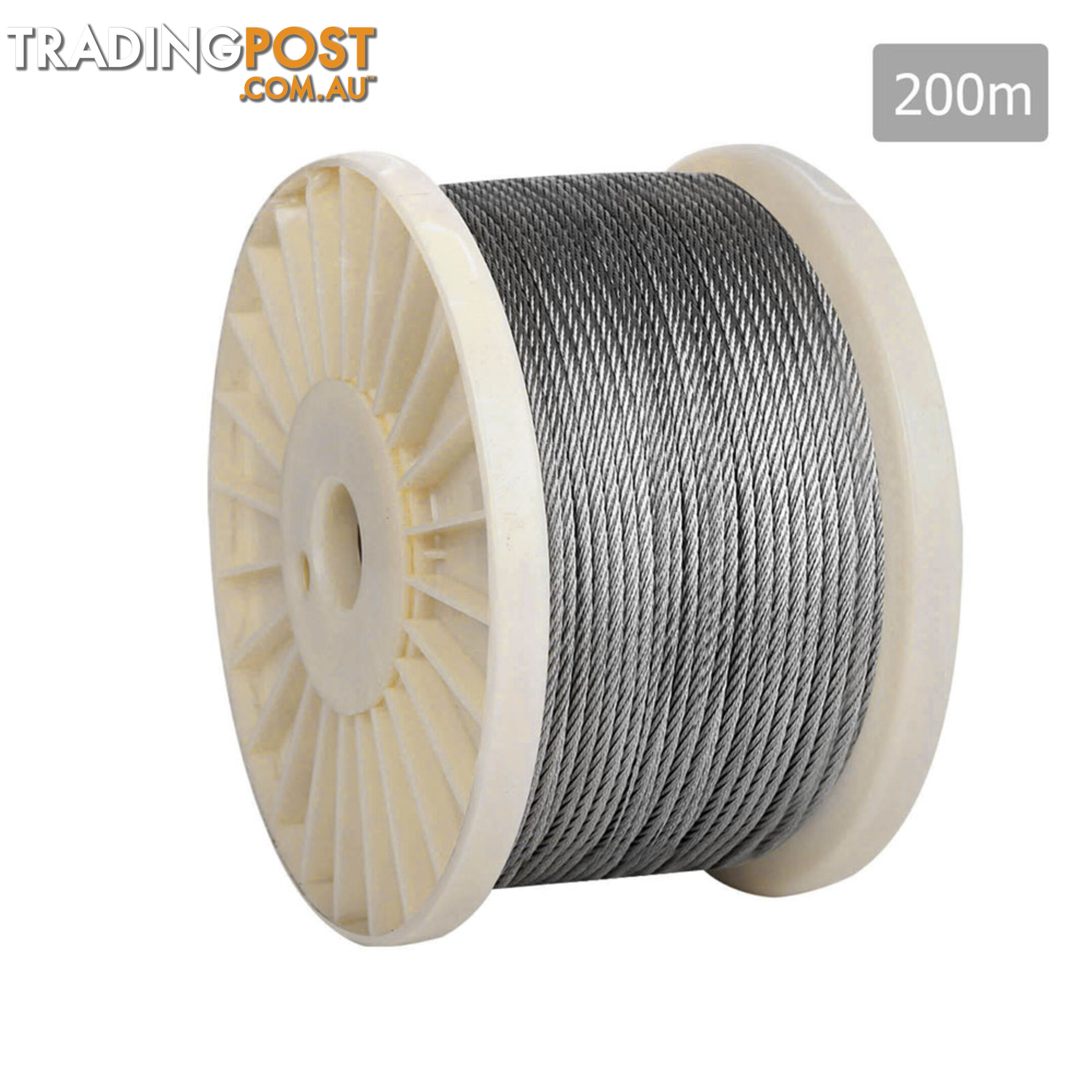 7 x 7 Marine Stainless Steel Wire Rope 200M