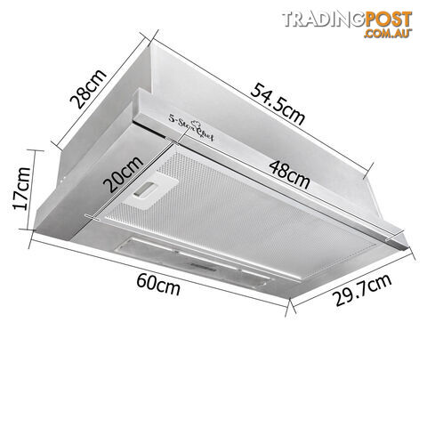 5 Star Chef Slide Out Range Hood 60cm - photo 2 of 9