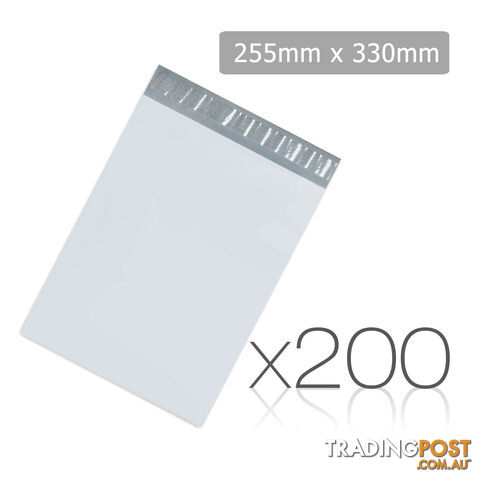 Set of 200 Poly Mailer Bags - 225 x 330mm
