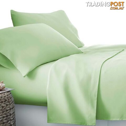 4 Piece Microfibre Sheet Set Double_ Green