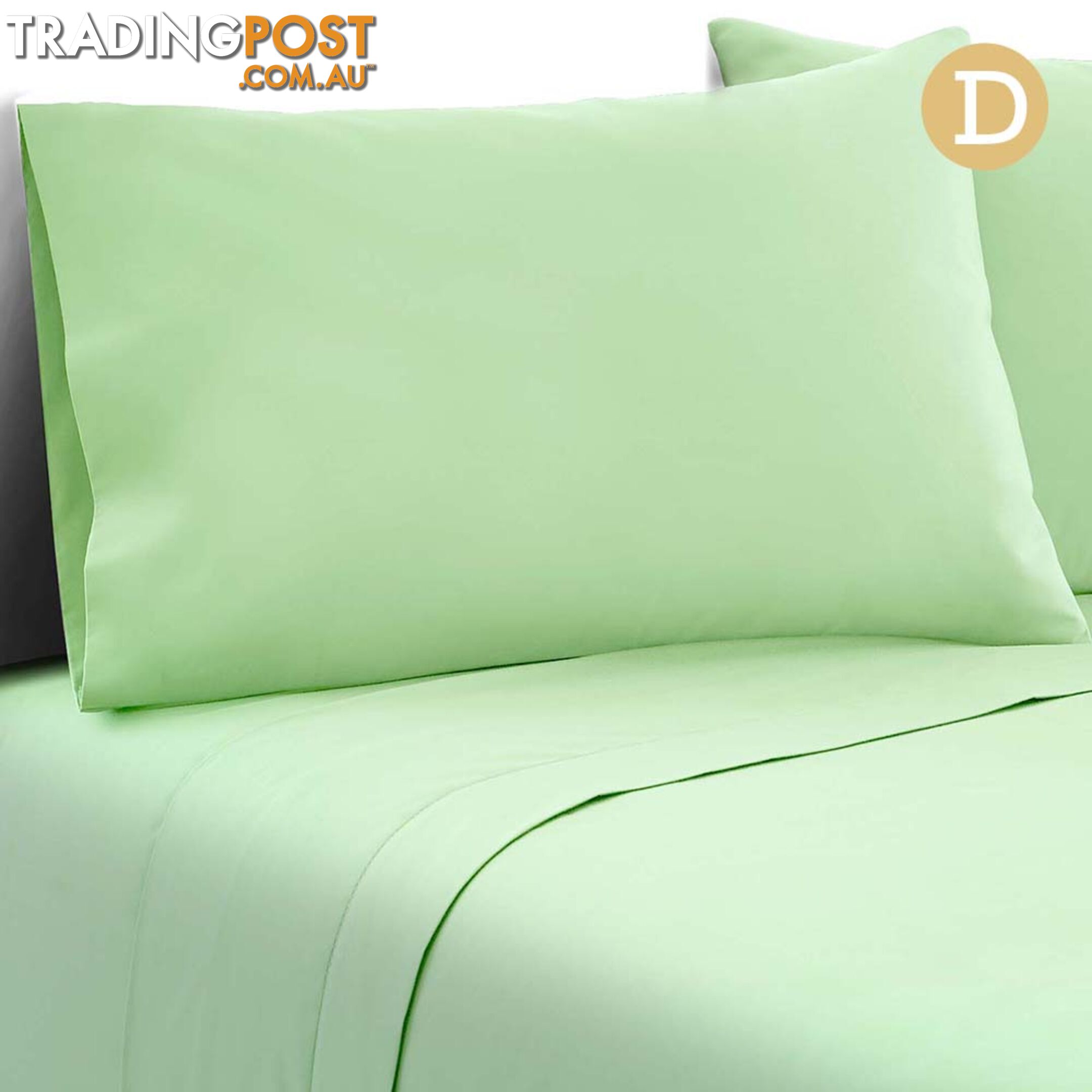 4 Piece Microfibre Sheet Set Double_ Green