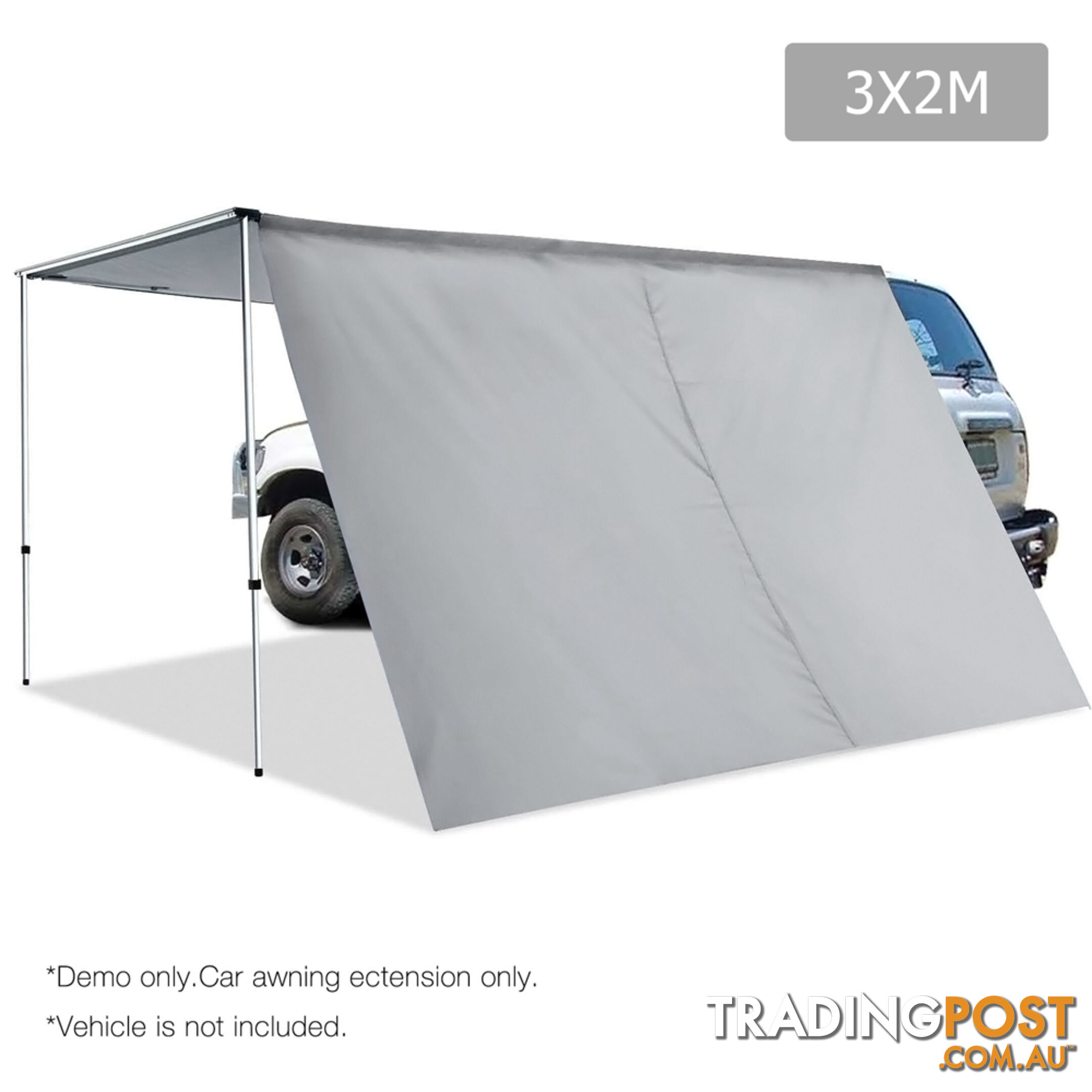 2X3M Car Awning Extension  - Grey