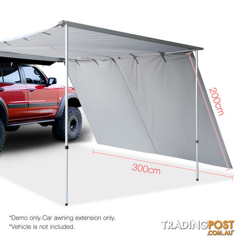 2X3M Car Awning Extension  - Grey