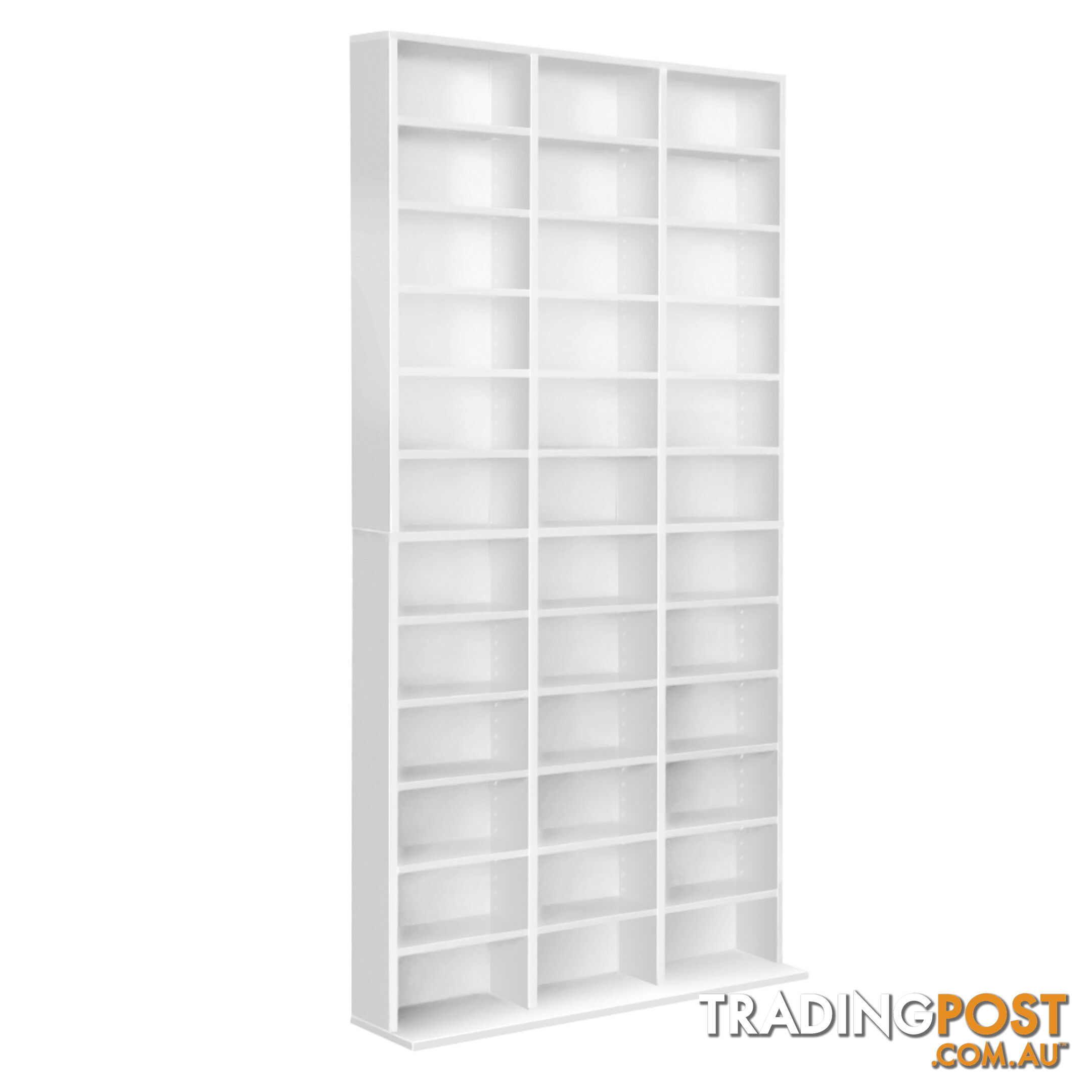 Adjustable CD DVD Book Storage Shelf White