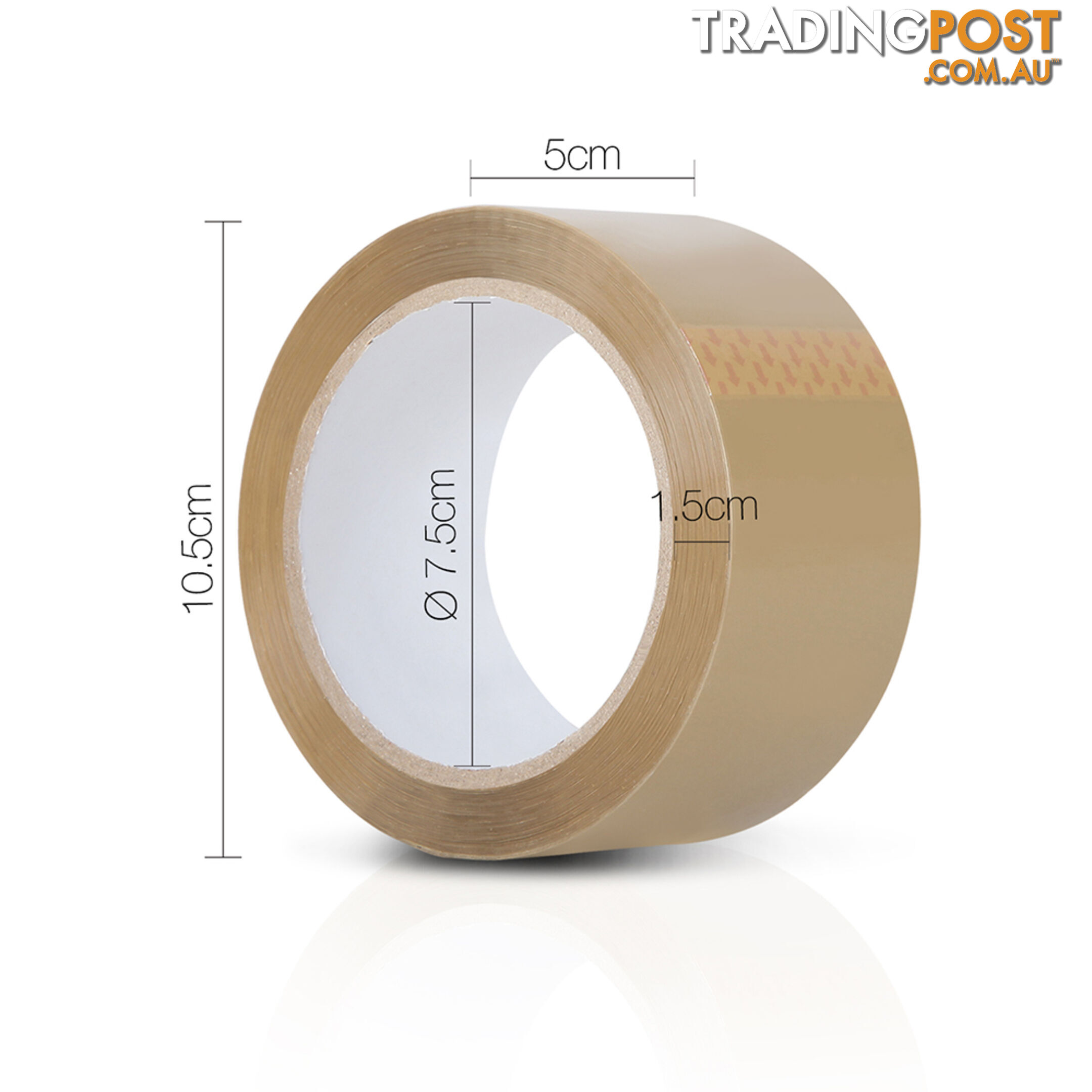 36 Rolls Packing Tape - 48mm x 75m - Brown