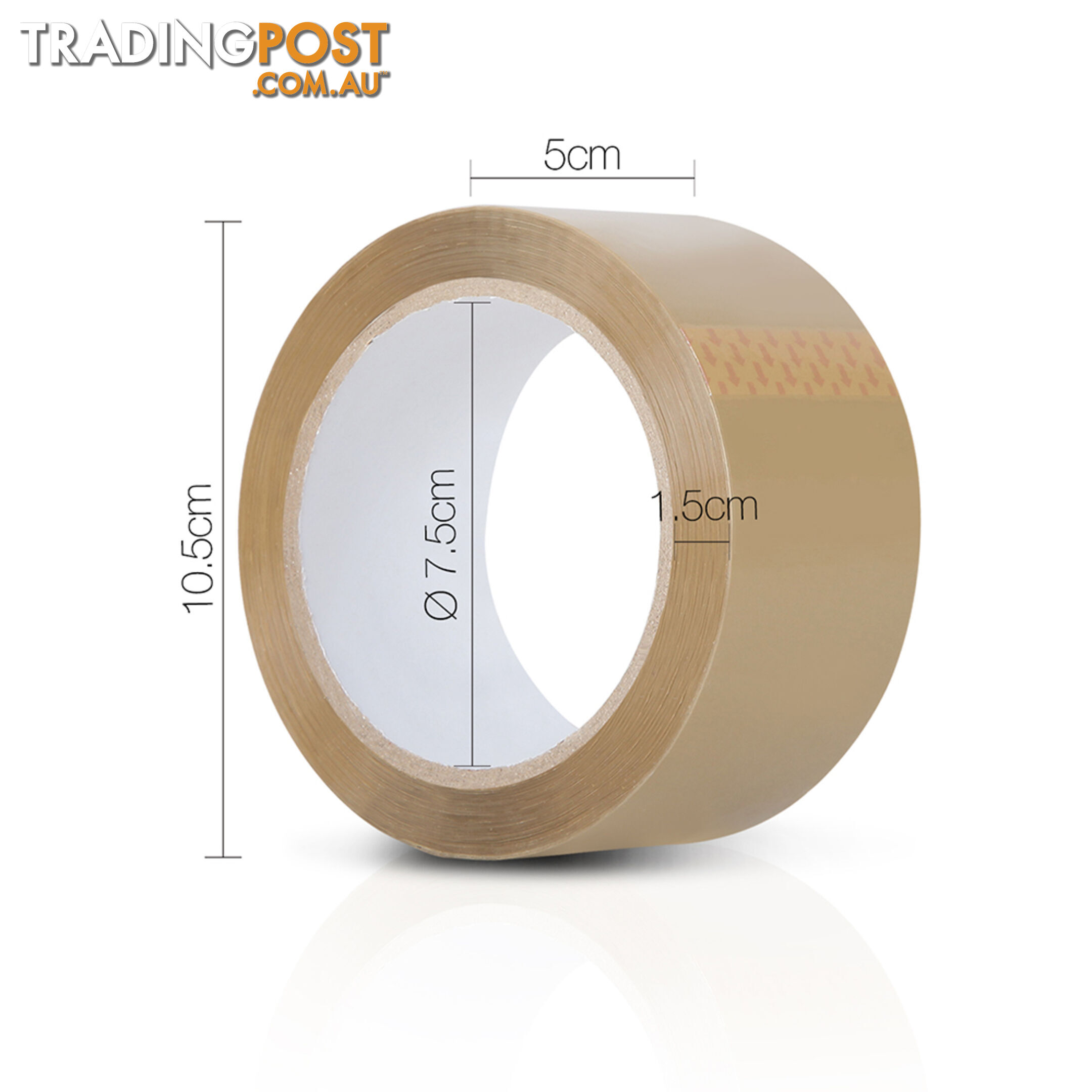 36 Rolls Packing Tape - 48mm x 75m - Brown