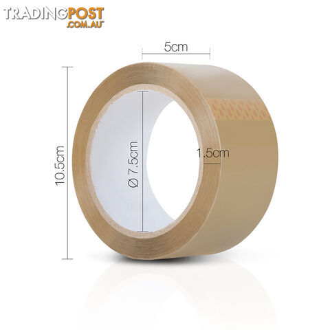 36 Rolls Packing Tape - 48mm x 75m - Brown