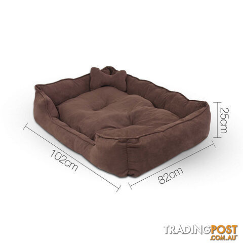 Faux Suede Washable Dog Bed - Extra Large