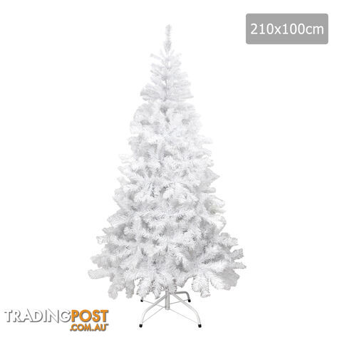 Christmas Tree w/ Ornament 210cm White
