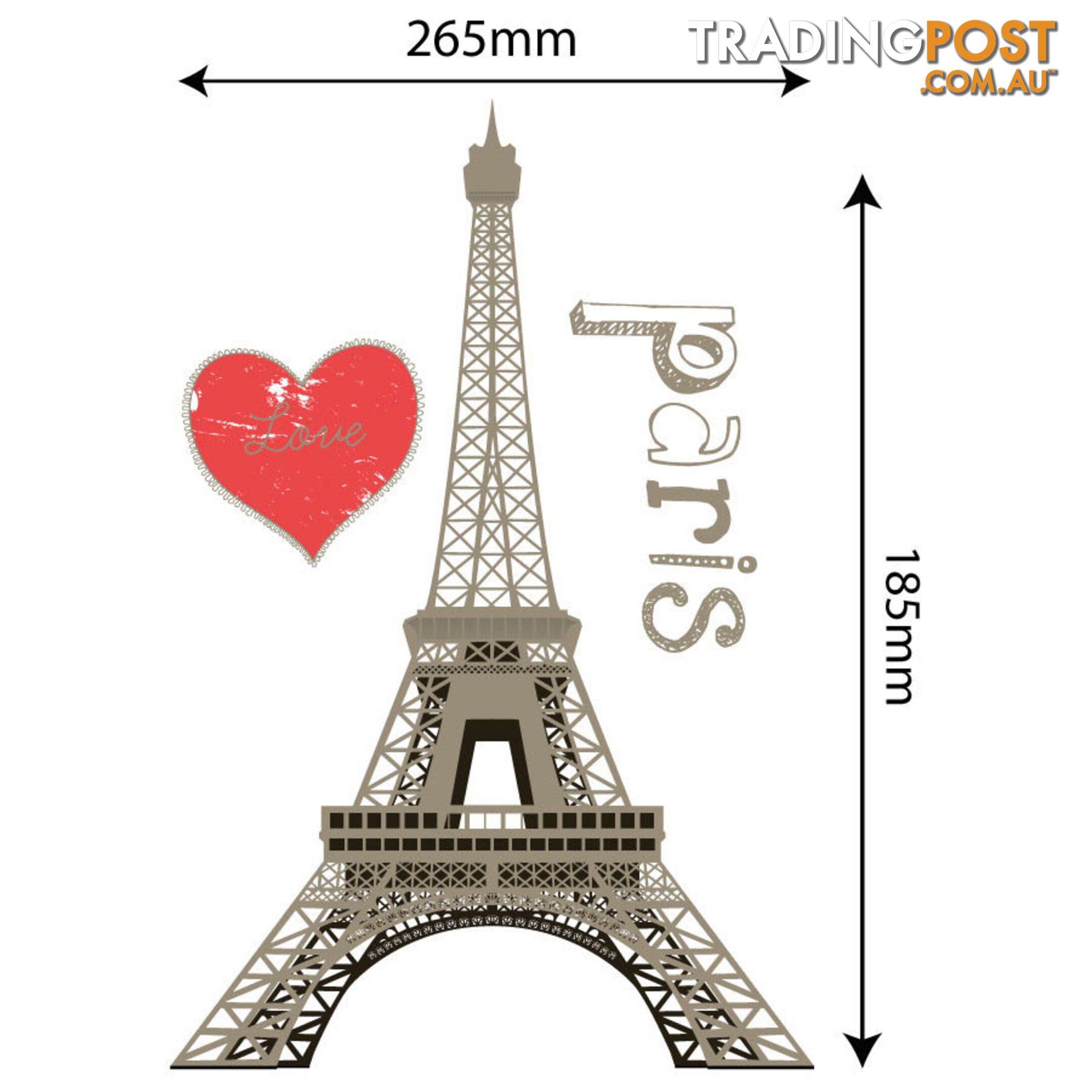 Medium Size Paris Eiffel Tower Wall Stickers - Totally Movable