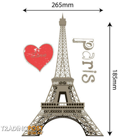 Medium Size Paris Eiffel Tower Wall Stickers - Totally Movable