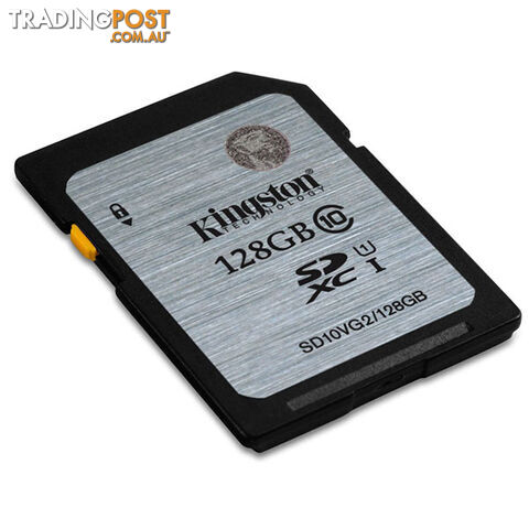 KINGSTON 128GB SDXC Class10 UHS-I 80MB/s Read Flash Card  Retail   (SD10VG2/128GBFR)