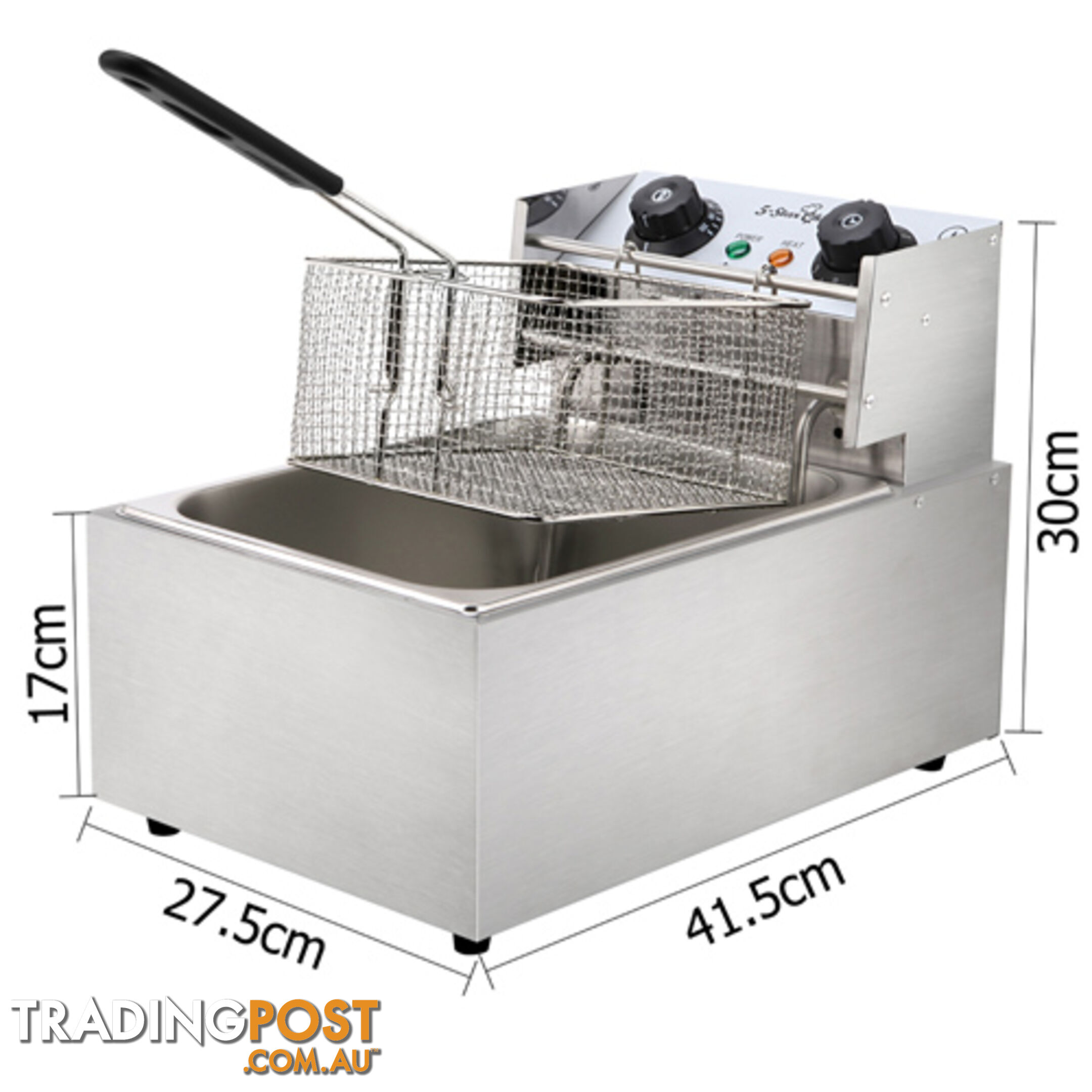 5 Star Chef Deep Fryer w/ Single Basket