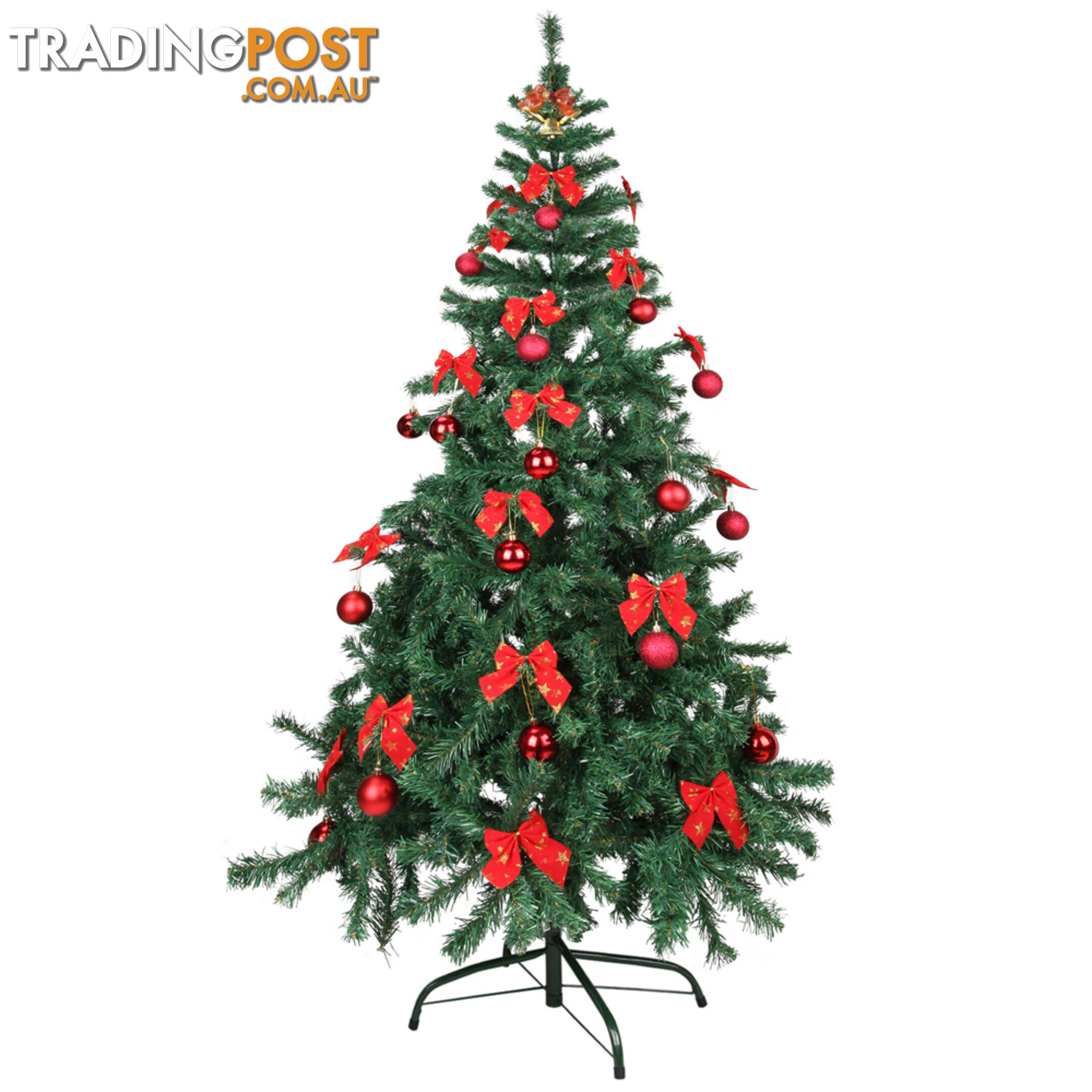 Christmas Tree w/ Ornament 210cm Green