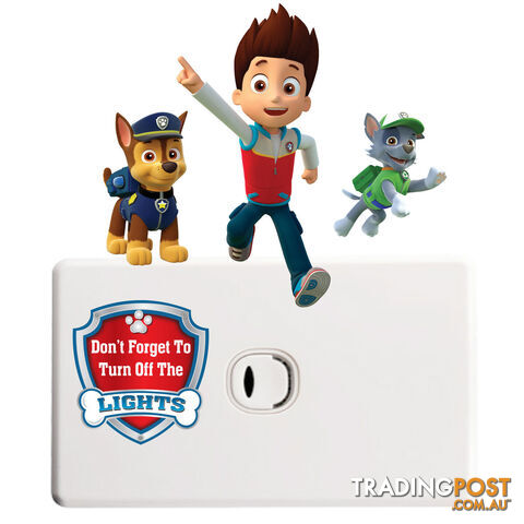 Skye Paw Patrol Light Switch Wall Stickers - Totally Movable