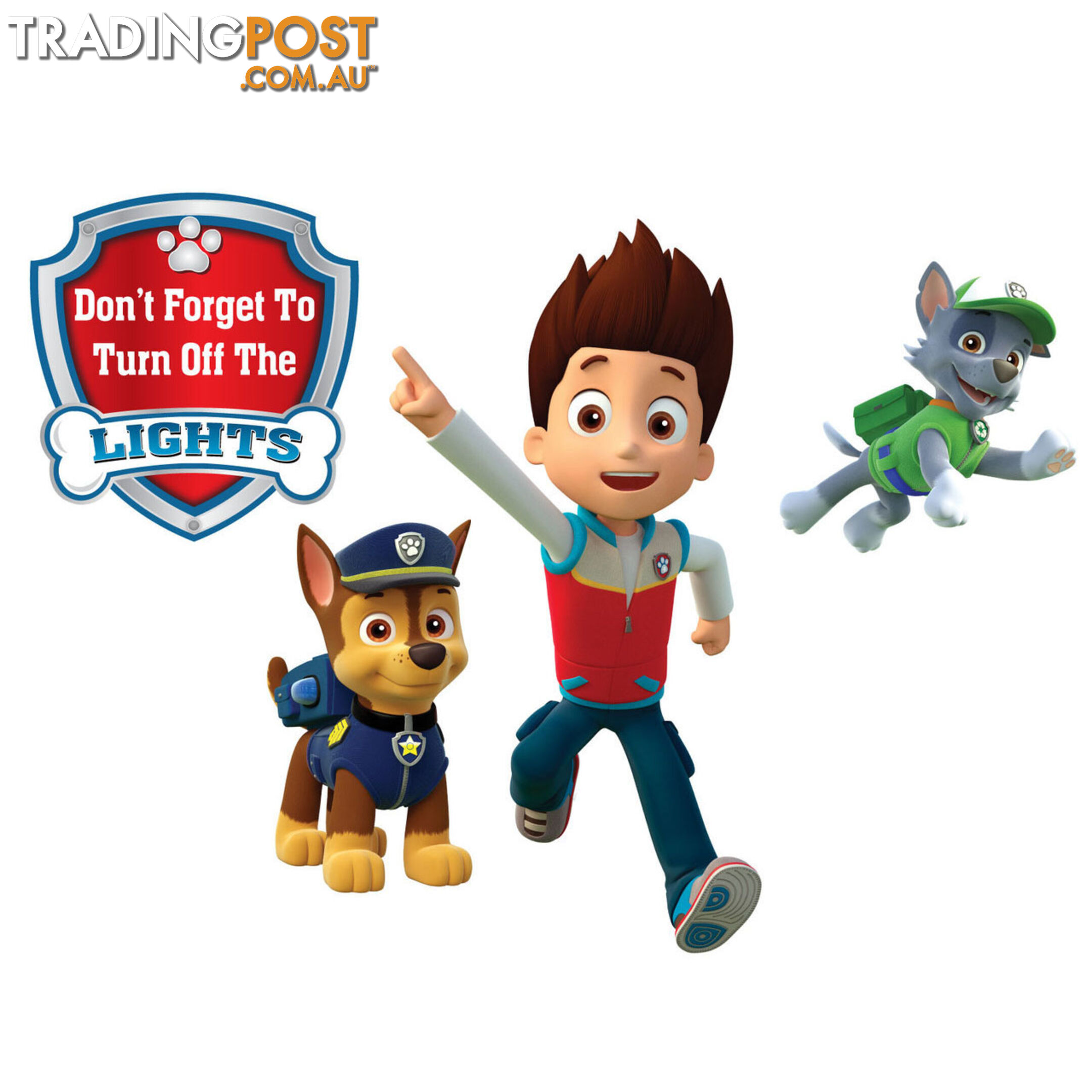 Skye Paw Patrol Light Switch Wall Stickers - Totally Movable