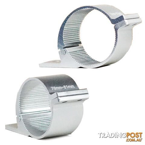 PAIR Silver Bullbar Mounting Bracket Clamp 76-81mm For LED Light Bar HID ARB - photo 2 of 4