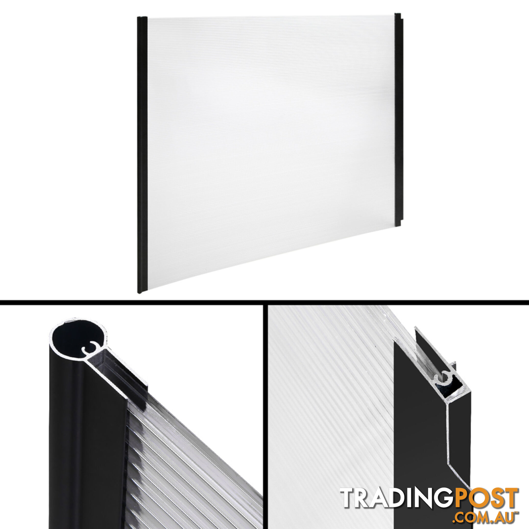 DIY Window Door Awning Cover Transparent 100 x 300cm