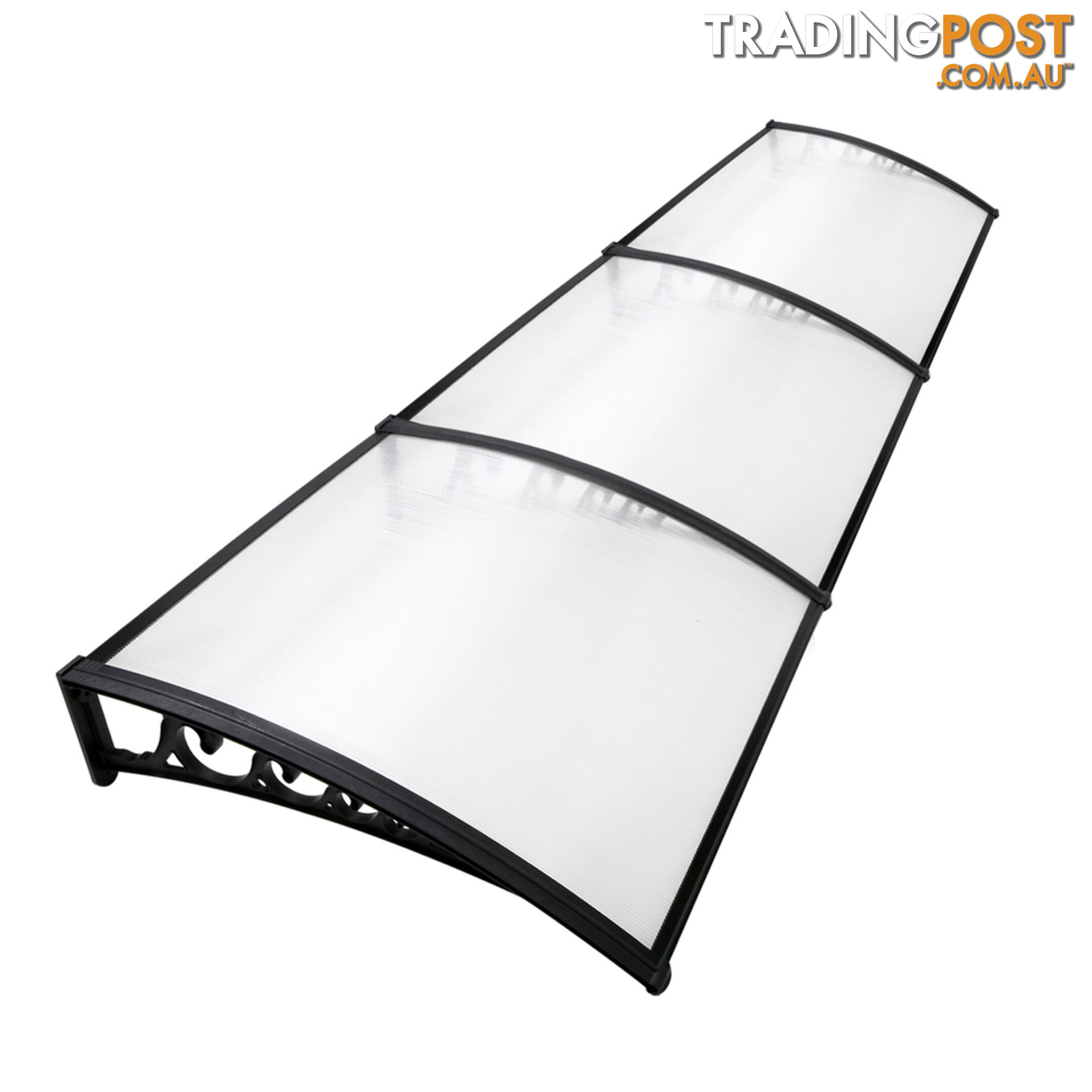 DIY Window Door Awning Cover Transparent 100 x 300cm