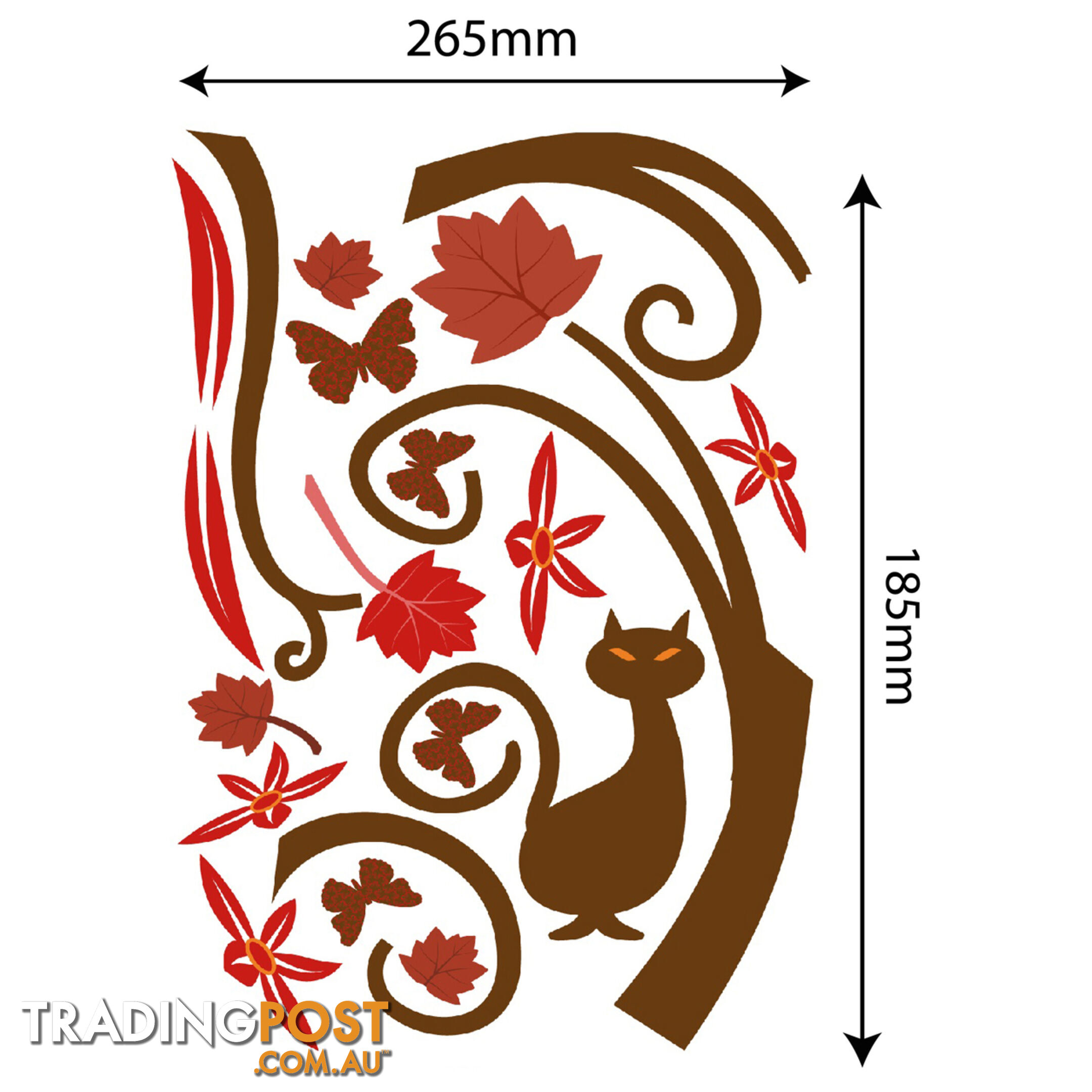 Medium Size Gorgeous Tree and Cat Wall Stickers - Totally Movable