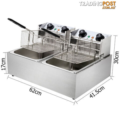 5 Star Chef Deep Fryer w/ Twin Basket