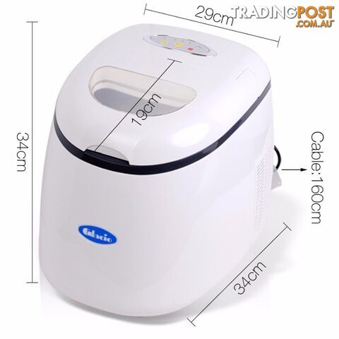 Portable Ice Cube Maker Machine White