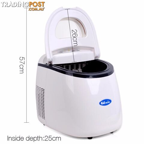 Portable Ice Cube Maker Machine White