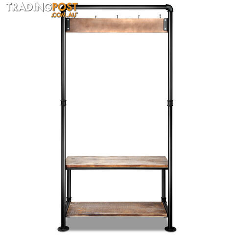 Pipe Shoe Rack & Coat Hanger Hallway Entry Shelf