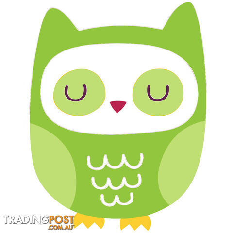 Green Owl Wall Stickers - Totally Movable