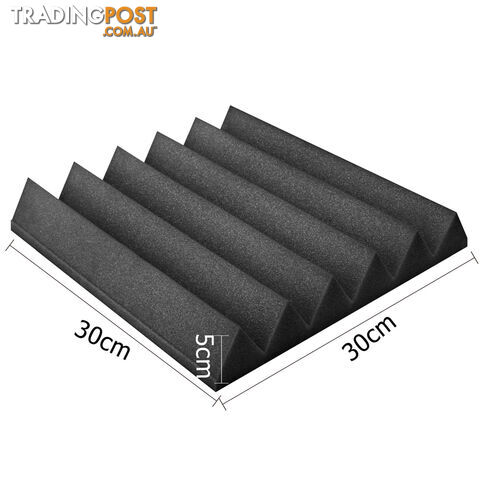 Set of 20 Studio Wedge Acoustic Foam Charcoal 30 x 30cm