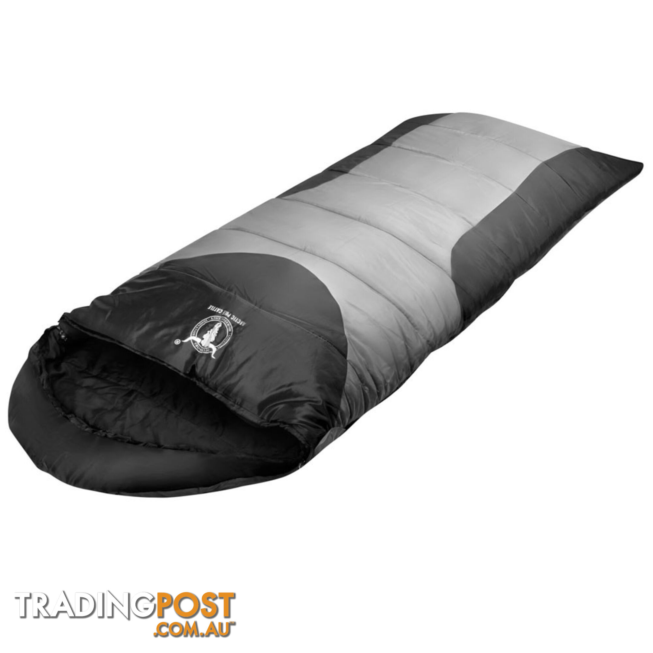 Camping Envelope Sleeping Bag Single Grey black