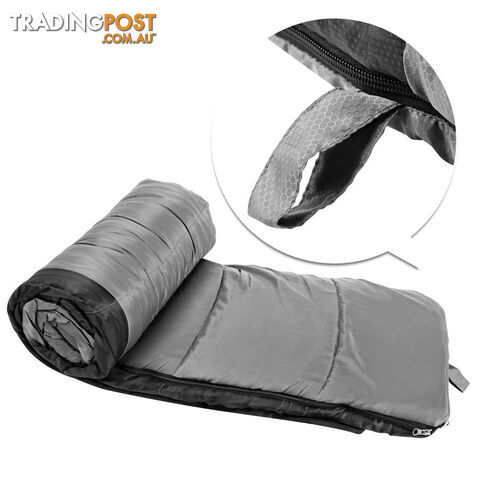 Camping Envelope Sleeping Bag Single Grey black