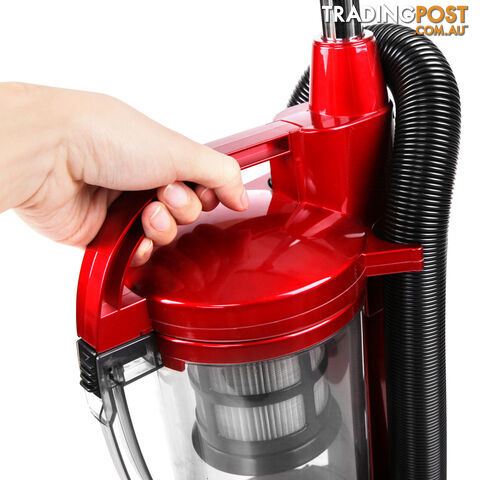 Upright Cyclonic Vacuum Cleaner Bagless HEPA Filter Red