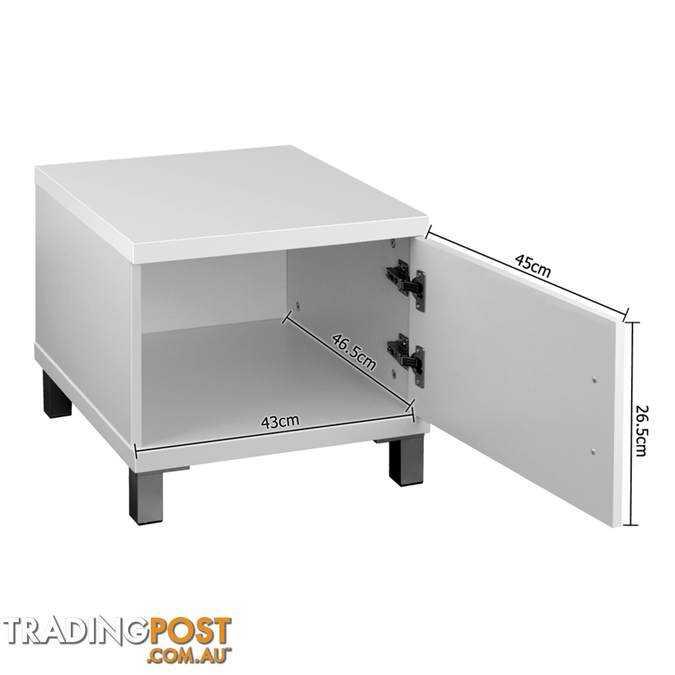 TV Stand Entertainment Unit Lowline Cabinet Drawer White