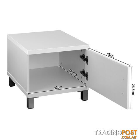 TV Stand Entertainment Unit Lowline Cabinet Drawer White