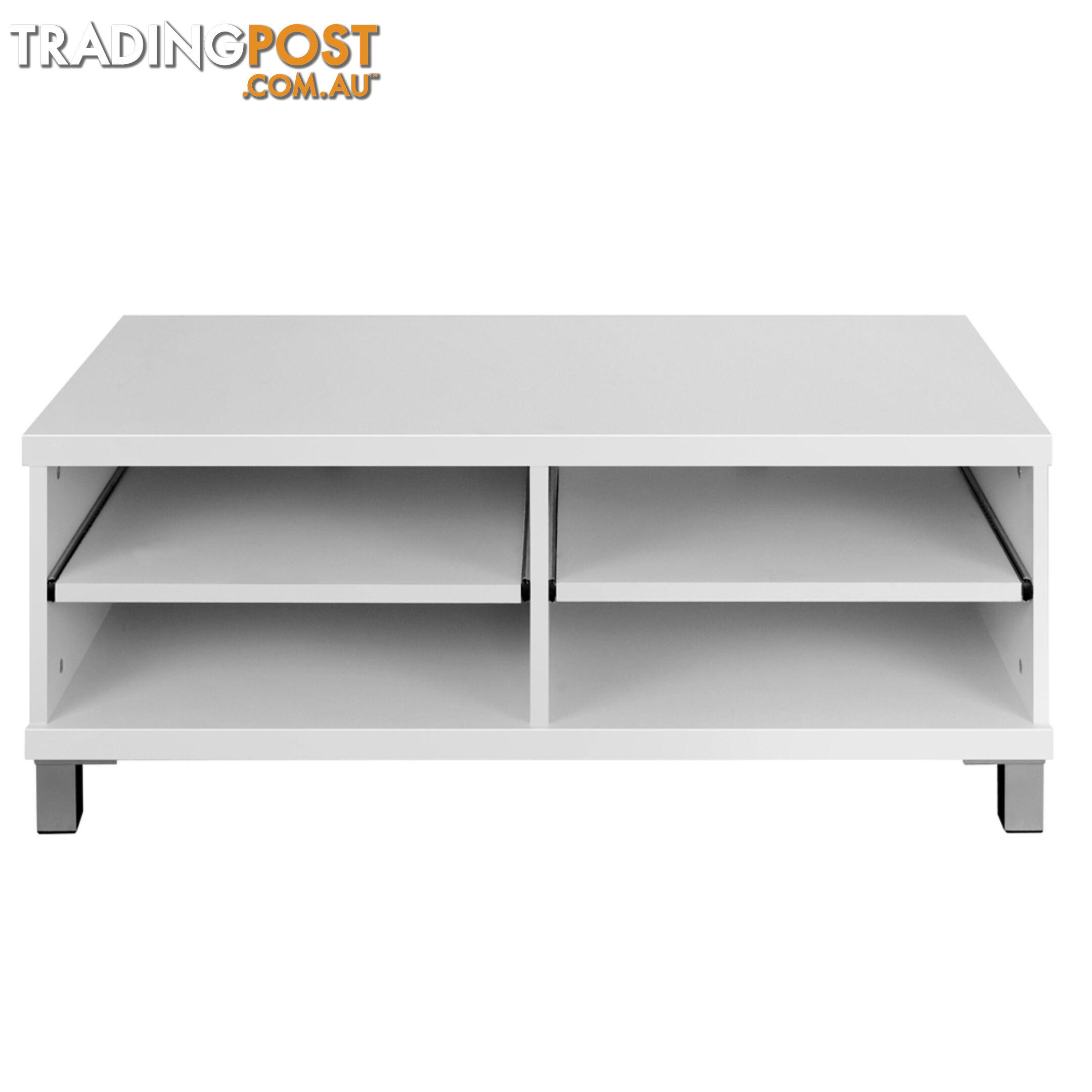 TV Stand Entertainment Unit Lowline Cabinet Drawer White