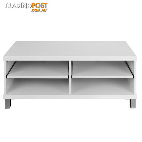 TV Stand Entertainment Unit Lowline Cabinet Drawer White