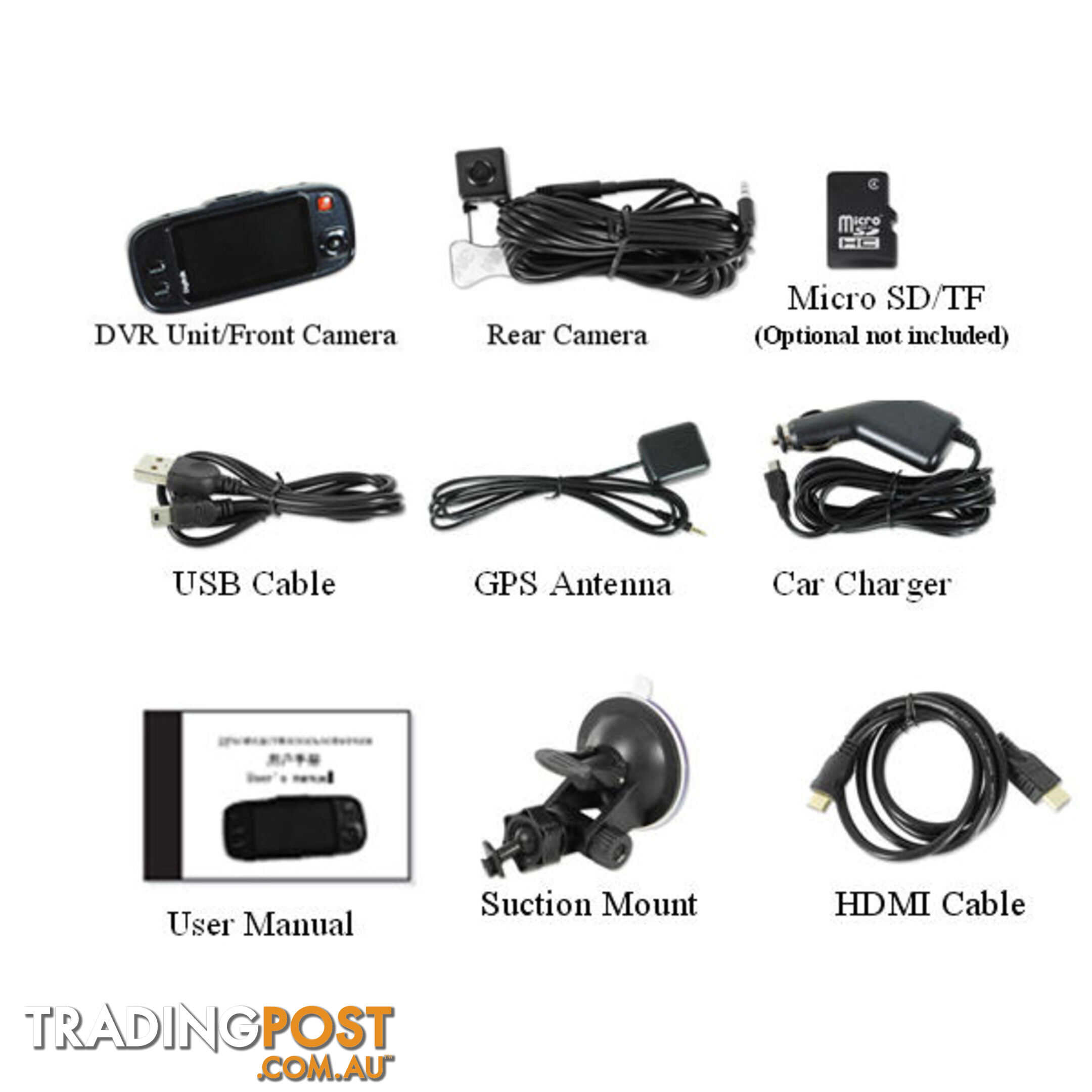 Dual Camera In-Car Digital Video Recorder (DVR)