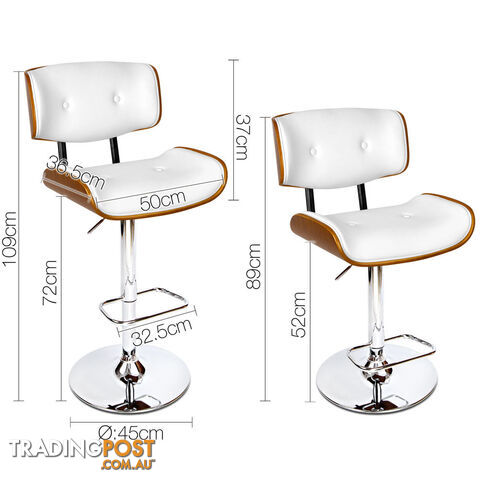 PU Leather Bar Stool with Chrome Base - photo 2 of 12