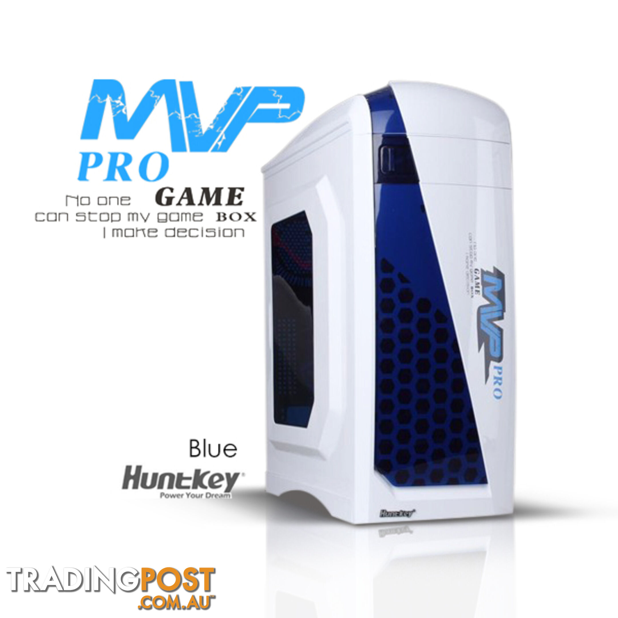 Huntkey MVP Pro  Gaming computer chassis - Blue (No PSU Included)