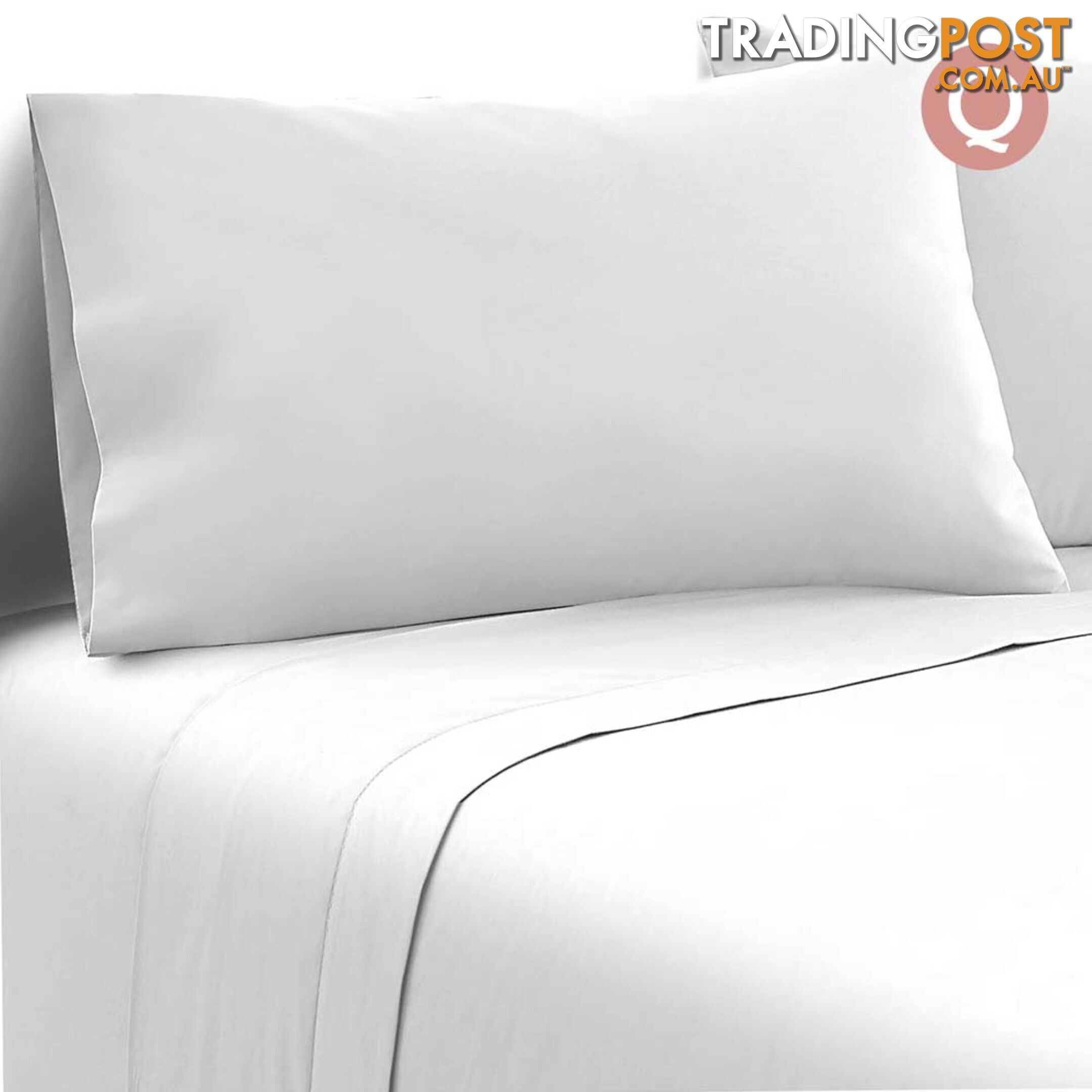 4 Piece Microfibre Sheet Set Queen _ White