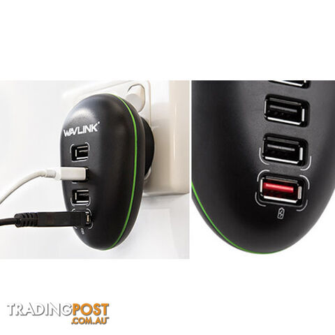 Portable 4 Port USB Charge Station including a 2.4A Fast-charging Port