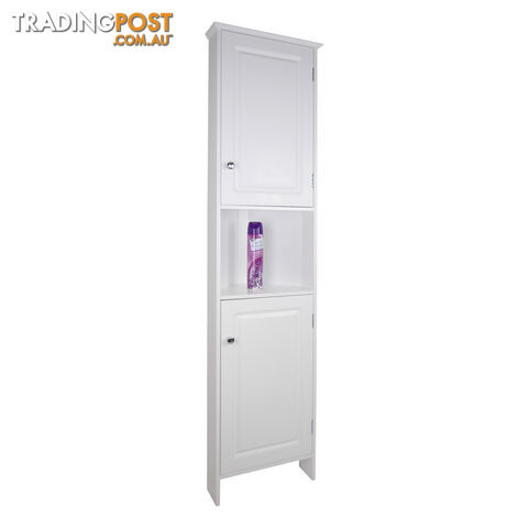 Dignity Tall Corner Cupboard with 2 Doors in WHITE