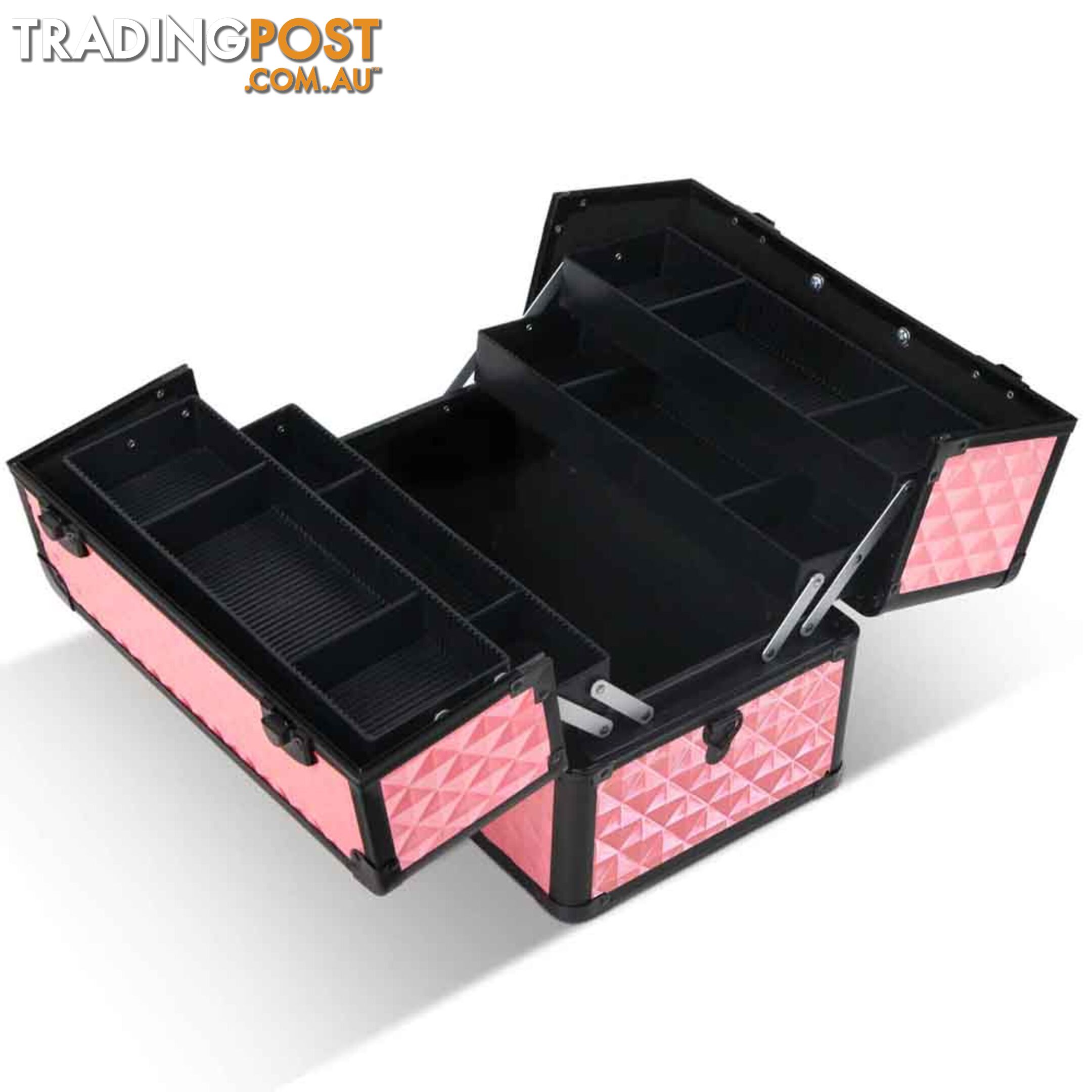 Portable Cosmetic Beauty Make Up Carry Case Box Pink