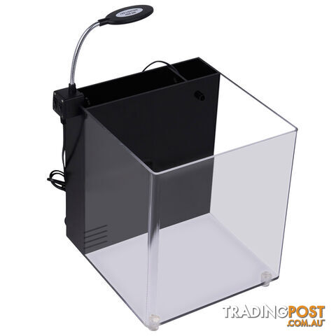 Aquarium Nano Fish Tank w/ Filter Media Pump LED Light - photo 5 of 8