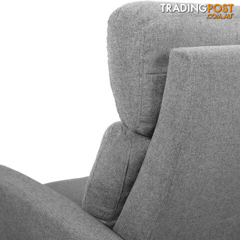 Linen Fabric Armchair Recliner - Grey